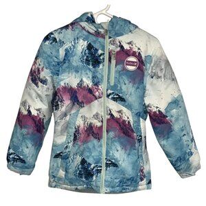 Hurley Kids' Blue and Purple Mountain Print Jacket